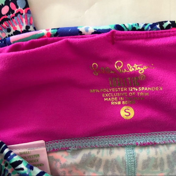 Lilly Pulitzer Luxletic leggings size Womens small blue green pink - Picture 4 of 6